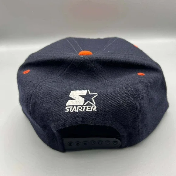 Vintage Illinois Fighting Illini Hat Men Orange‎ Starter Tri Power Snap Back Cap